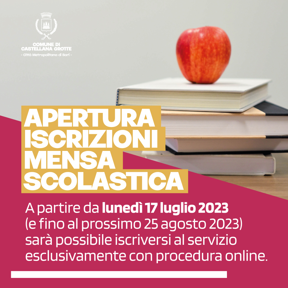 Mensa scolastica 2023/2024, come iscriversi