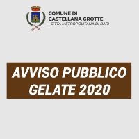 GELATE 2020 - AVVISO PUBBLICO